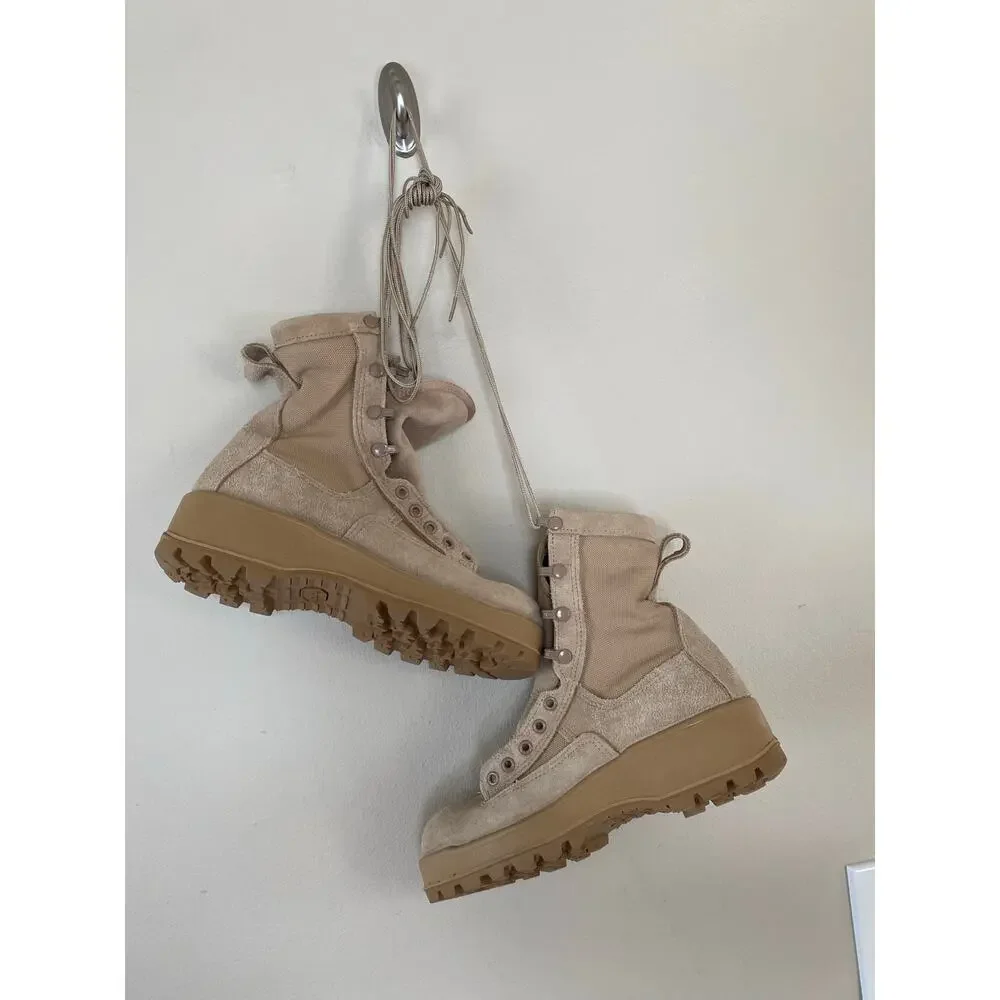 New Altama Temperate Combat Boots Tan Goretex Vibram Military Mens 5.5 R